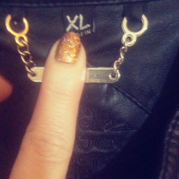 JouJou Size Medium Moto Style Leather Jacket - Picture 7 of 8